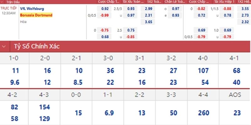 Soi Kèo Wolfsburg Vs Dortmund Ngày 07/02/2026 21:30 kèo chênh lệch